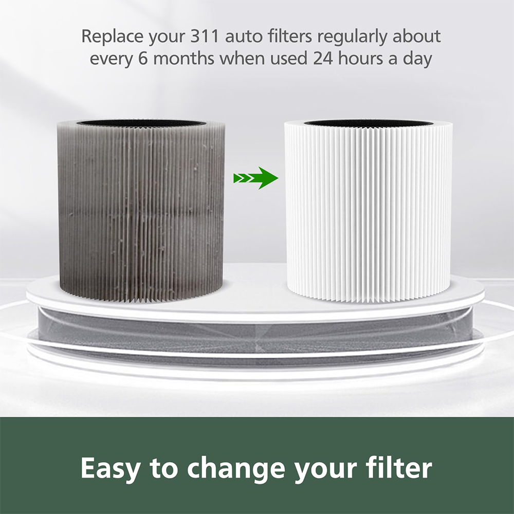 Replacement Fil-TER Compatible with Blueair Blue Pure 311 Auto Air Puri-Fier, 2 in 1 Fil-tration Systems, Particle and Activated Carbon