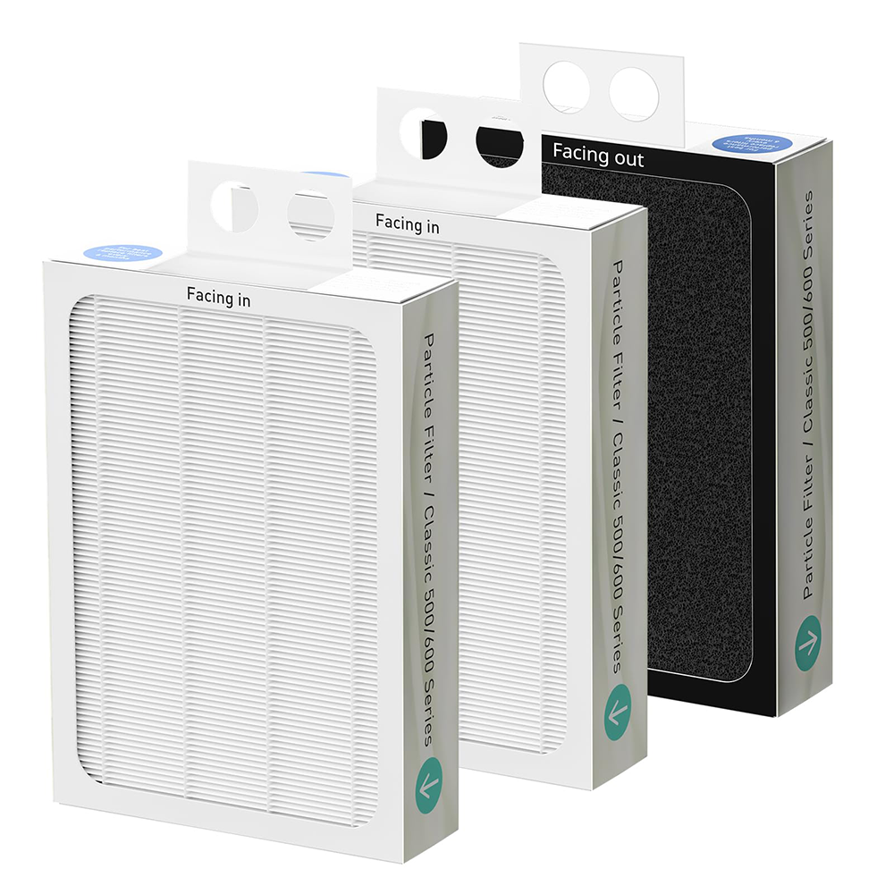 HEPA Filter Replacement Compatible with Blueair Classic 500/600 Series Air Purifiers 501, 503, 505, 510, 550E, 555EB, 601, 605, 650E, 680i,Particle Filter
