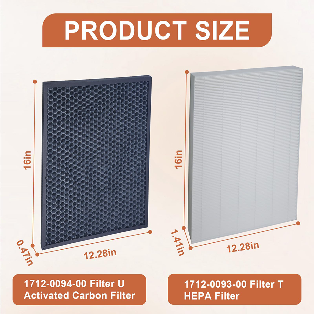 HR900 Ultimate Pet Replacement Filter Set Carbon Activated Carbon for Winix Part Number 1712-0093-00 1712-0094-00 Filters