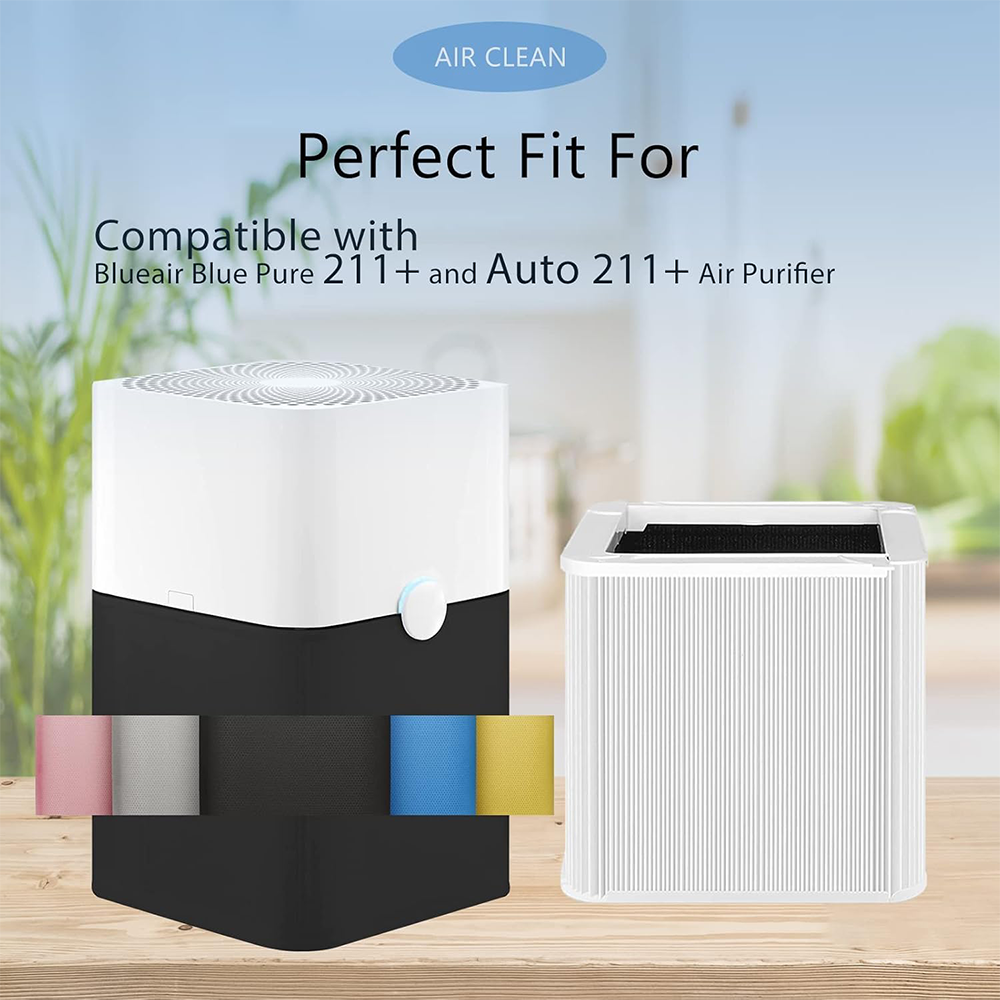 Replacement Filter Compatible with Blueair 211 Blue Pure Air Purifier Foldable Particle and Activated Carbon Filter
